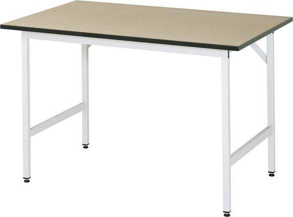 Arbetsbord Rickard, stativ 30 x 30 mm, MDF-skiva, BxD 1250 x 800 mm, l