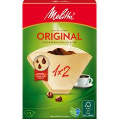 Melitta Kaffefilter Original 1x2 Oblekta 40st