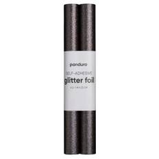 Självhäftande glitterpapper svart, 2 rullar à 25×100 cm - Svart