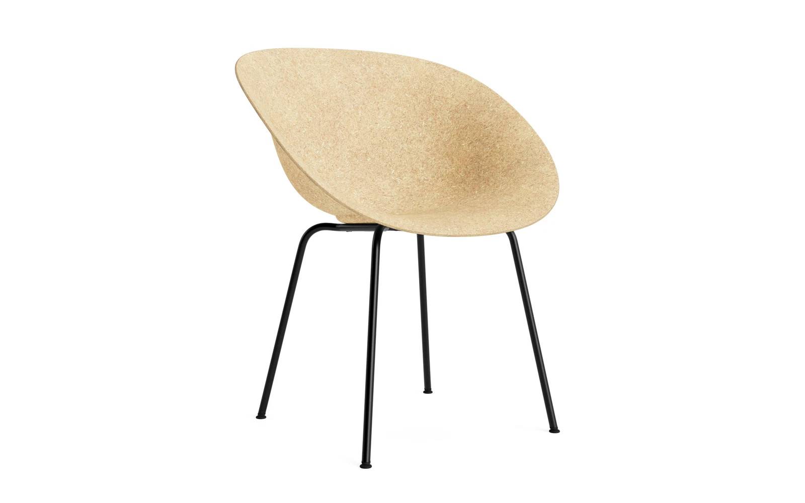 NORMANN COPENHAGEN - Mat Spisebordsstol M. Armlæn, Hemp/Black.