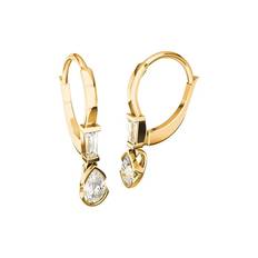 Schalins - Eloge Pear Cut Diamond Creoler 0.80 Guld