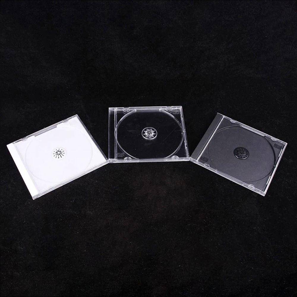 Repfri CD-box för skivor Dammskydd Enkelskivs förvaringsalbumbox CD-skyddsfodral DVD-fodral svart