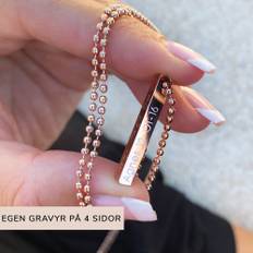 Halsband "Stav" med GRAVYR på 4 sidor, Inkl kedja