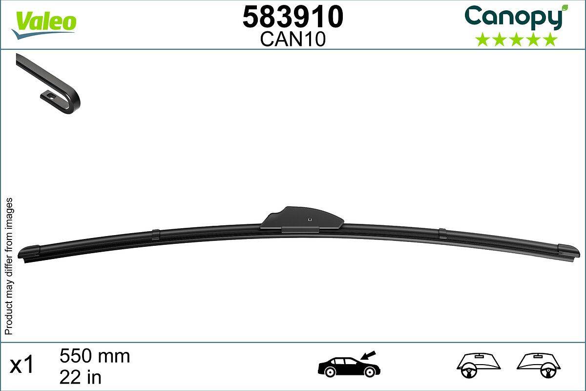 VALEO Torkarblad CANOPY UPGRADE 583910 - Alfa romeo - Audi - BMW - Chevrolet - Chrysler - Citroen - Daewoo - Fiat