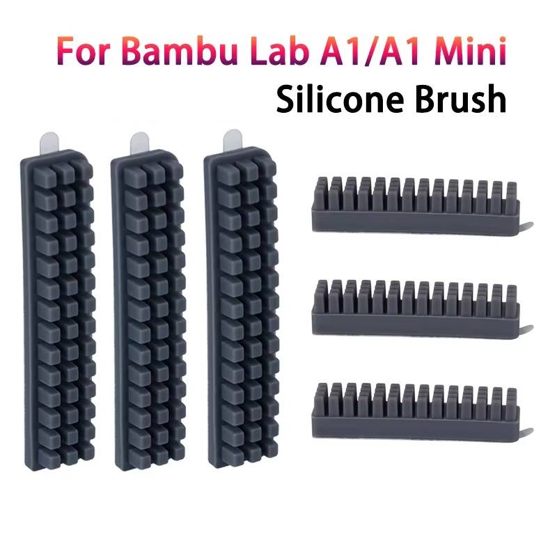 3-15pcs Silicone Wiper Hotbed Mounted Scrubber Nozzles Cleaning Tools 3D Printer Accessory For Bambu Lab A1/A1 Mini Nozzle Brush