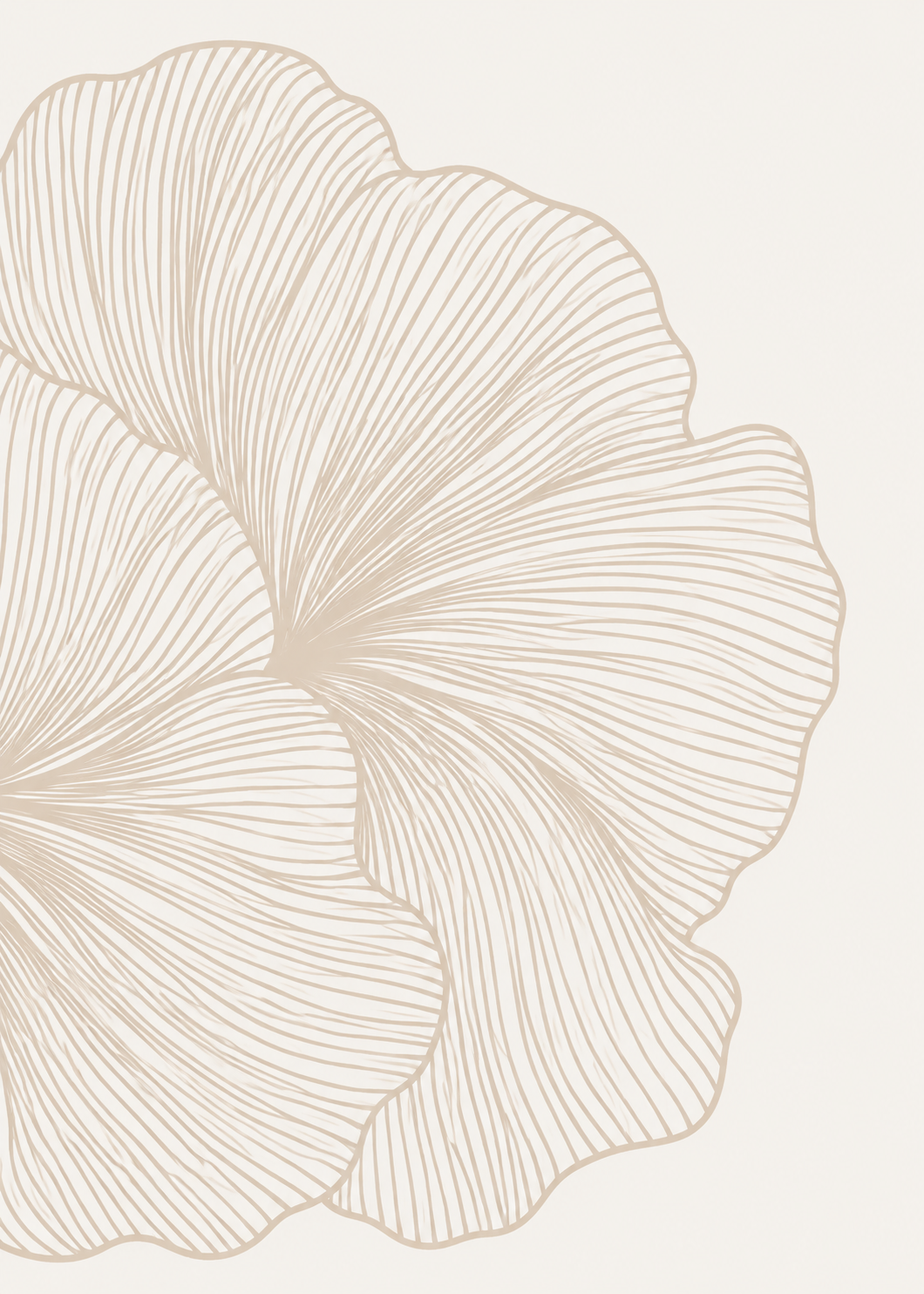 Contour Lines Bloom Canvas - 50x70