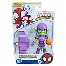 Marvel Spidey & His Amazing Friends Action Figures Superheroes + Villains (Choose Figure) (Green Goblin (4 inch))