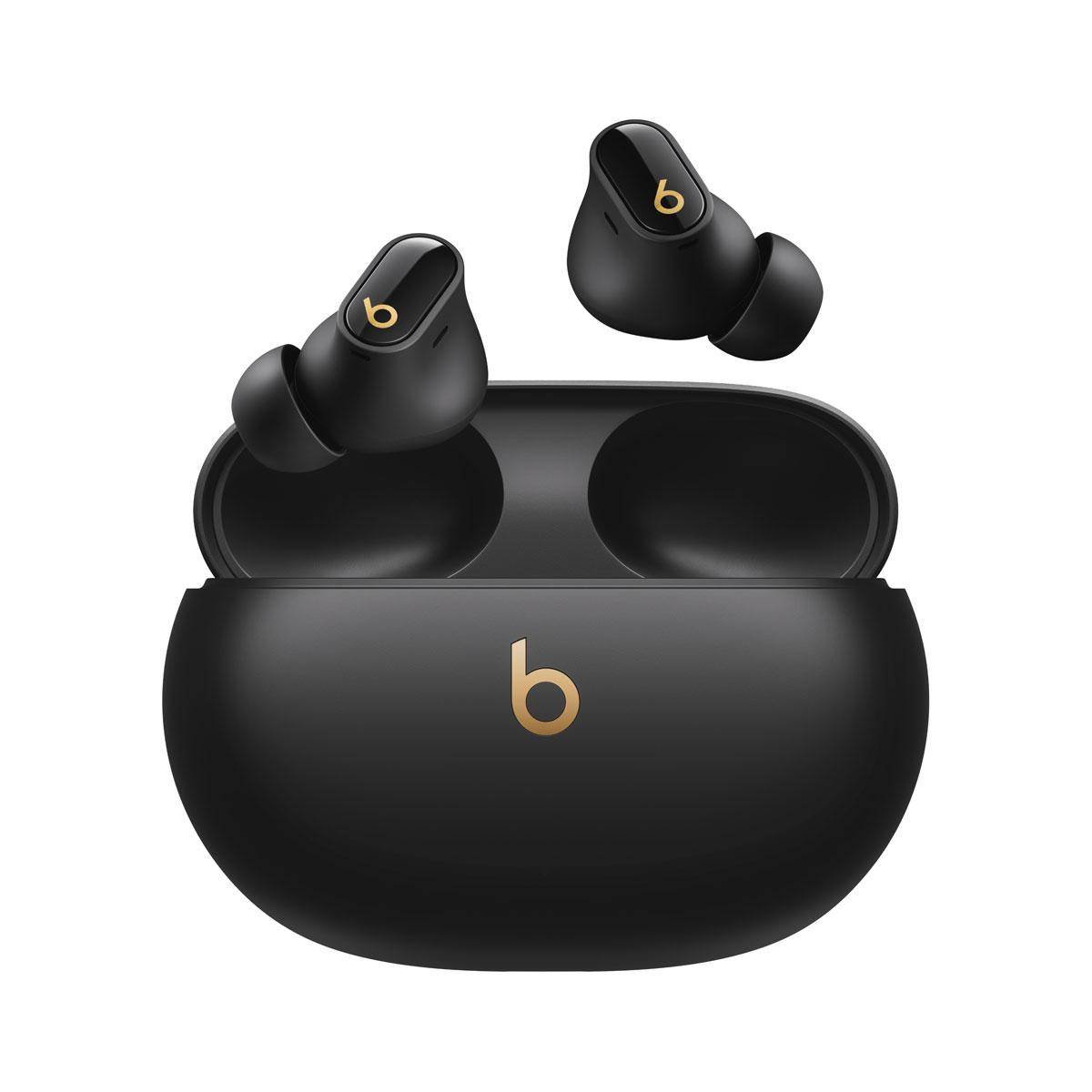 Beats Studio Buds + - True wireless-hörlurar med mikrofon - inuti örat - Bluetooth - aktiv brusradering - svart/guld
