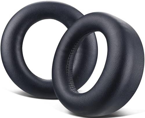SOULWIT öronkuddar för Sony Playstation 5 Pulse PS5 3D Wireless/trådlösa Headset, ersättning öronkudde Kuddar med mjukt proteinläder bullerisolerande skum - Svart