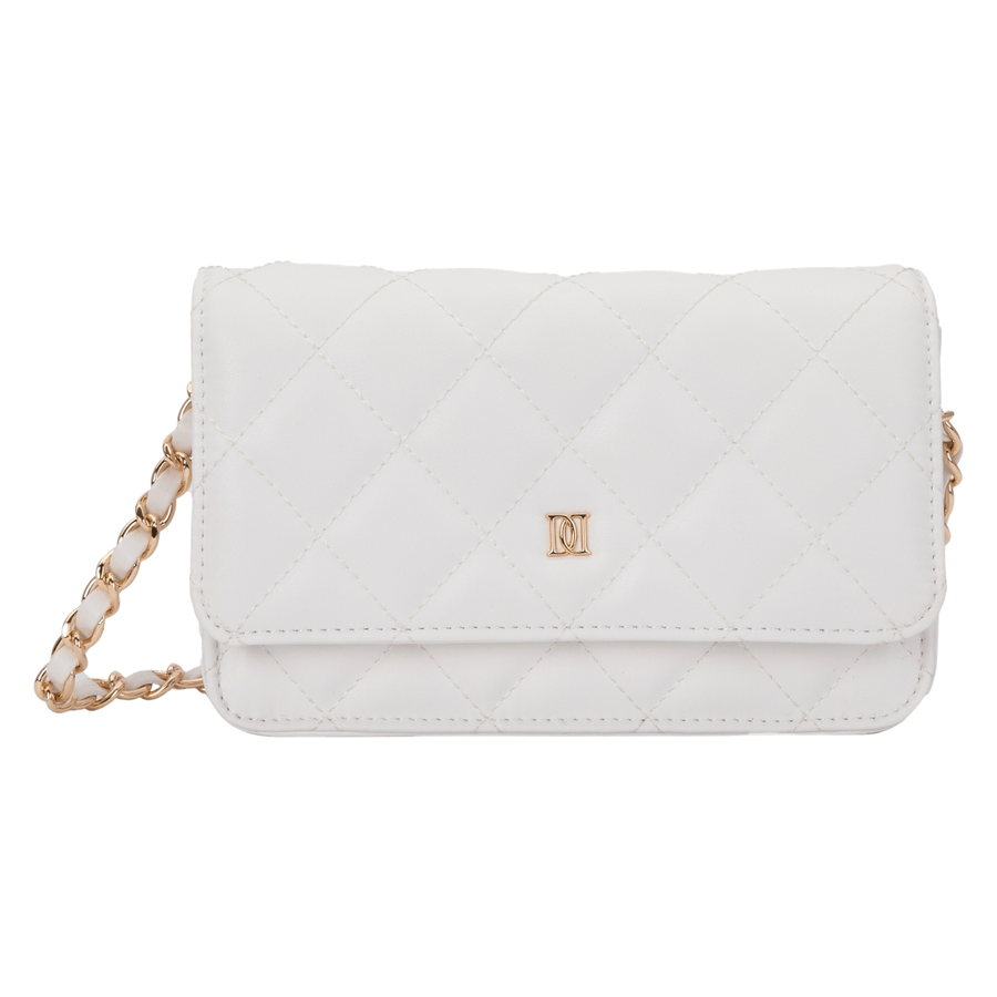 DARK Leather Quilted Mini Bag Off White 1 stk