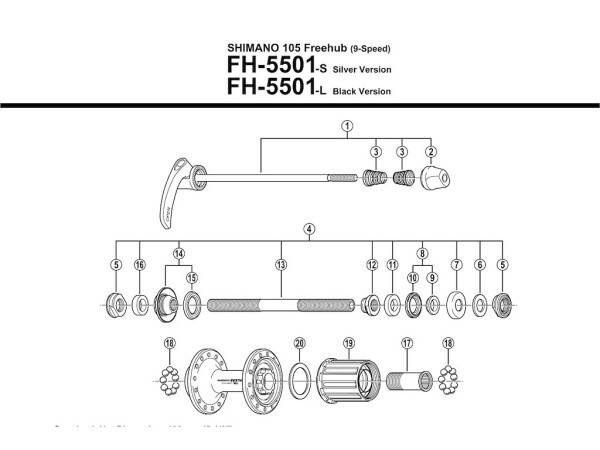 Shimano konus vänster till baknav FH-5501-S