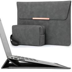 HYZUO 13,3-14 Zoll Laptophülle Laptop Hülle Tasche mit Standfunktion für MacBook Pro 14 M4/M3/M2/M1 Pro/Max 2025-2021, MacBook Air/Pro 13.3, 13.8"/13.5" Surface Laptop, Weltraumgrau(Smiley)