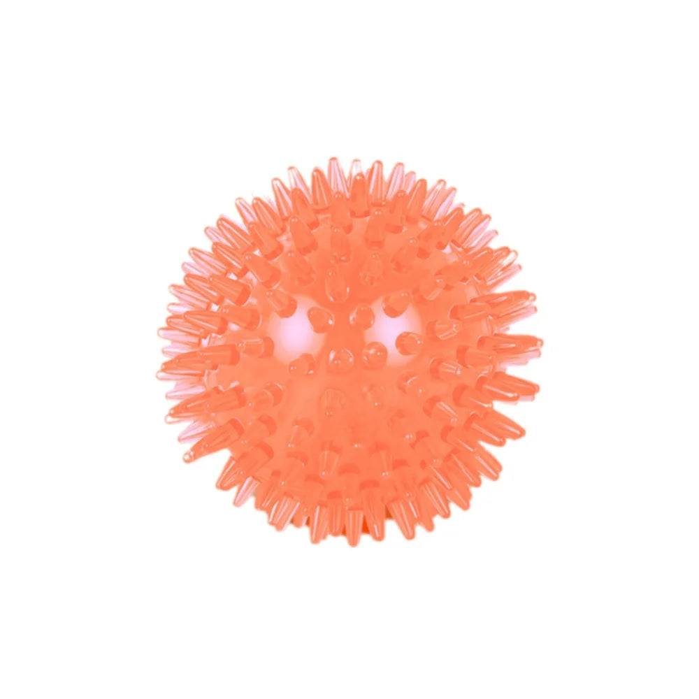 Squeaky Rubber Play Ball for Dogs - Orange / S-diameter 6.5cm / SPC (S-diameter 6.5cm)