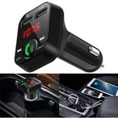 Bilar mp3 fm sändskärm bluetooth trådlös usb-laddare handsfree-kit