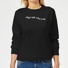 Candlelight Sleigh Bells Ring Are You Listening? Women's Christmas Jumper - Black - XXL