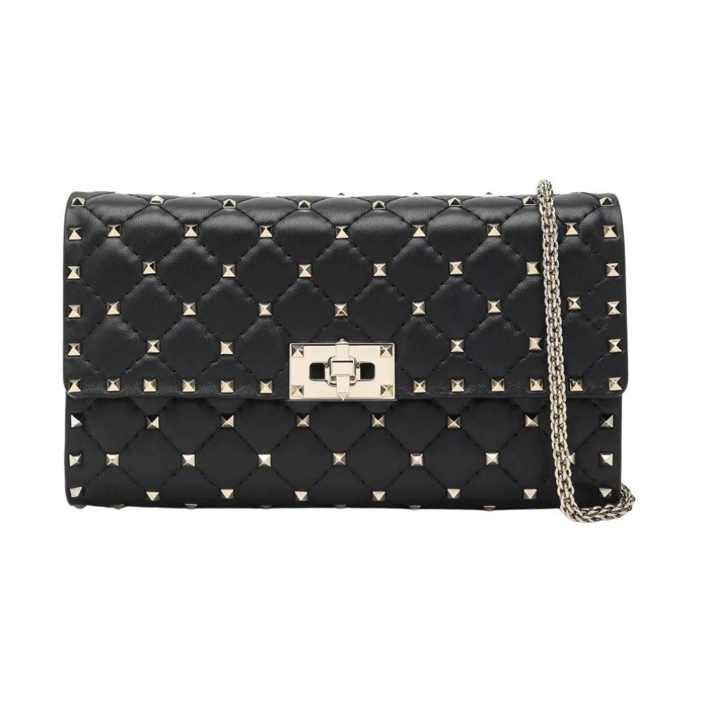 Valentino Garavani Rockstud Spike Skuldertaske - Tasker - Dame - Sort - ONE SIZE - Uld
