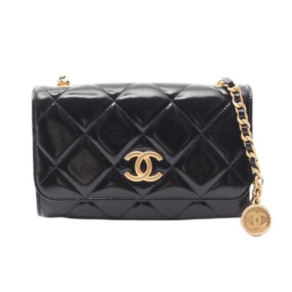 Chanel Vintage Pre-owned Matelasse Læder Skuldertaske - Vintage - Dame - Sort - ONE SIZE - Uld