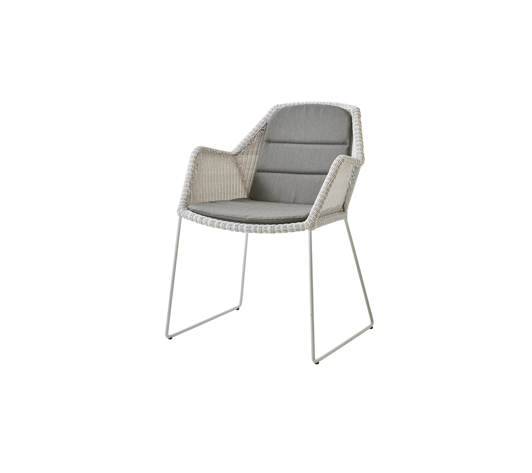 Breeze stol inkl. hynde fra Cane-line White grey / Taupe - Cane-line Natté - Jacobsen Plus