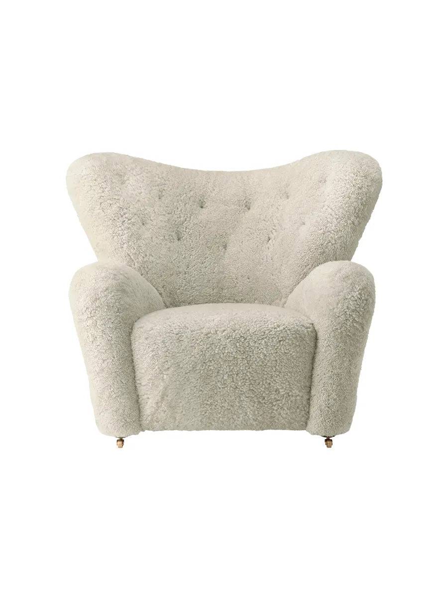 Den Trætte Mand Lænestol fra Audo Copenhagen Natural Oak - Sheepskin Green Tea - Jacobsen Plus