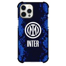 Inter Milan Phone Case For iPhone Samsung Galaxy Pixel OnePlus Vivo Xiaomi Asus Sony Motorola Nokia - Inter Milan Logo On Blue Black Glitter Background