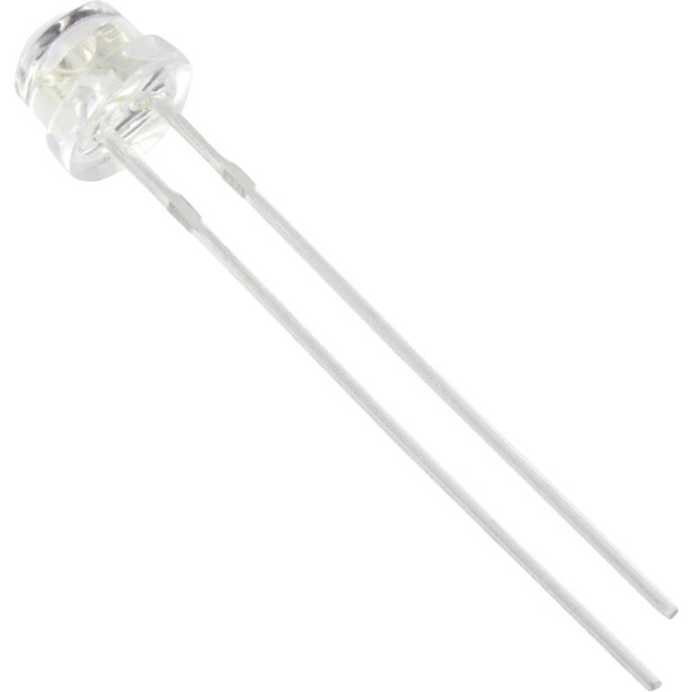 HuiYuan 6834W2C-LSB-C LED med ledninger Hvid Flad kant 5 mm 1750 mcd 120 ° 20 mA
