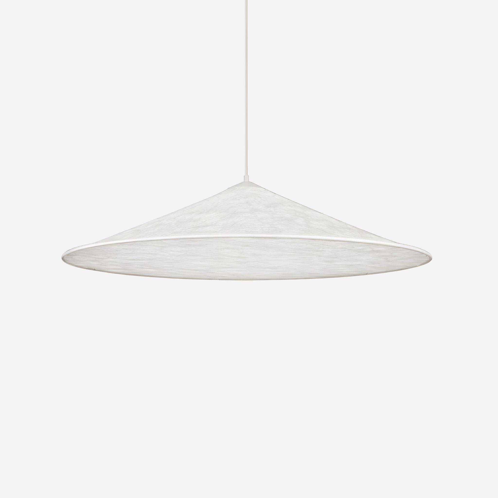Delta taklampa, Ø60 cm - Vit pendellampa i cocoon-material