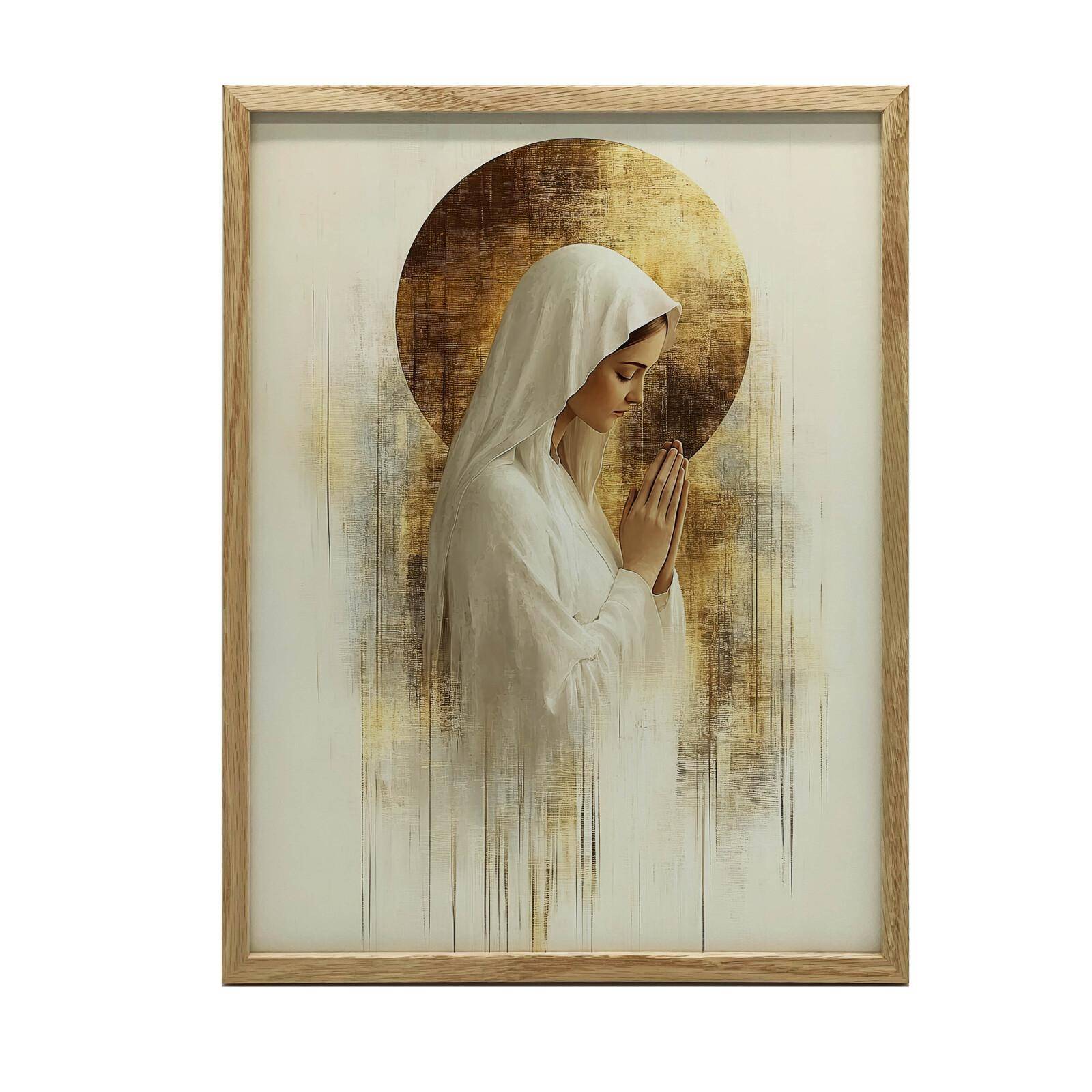 Bön i tystnad - Maria Bön i tystnad - Maria, 50X70 cm, Utan ram, Premiumduk på kilram 54