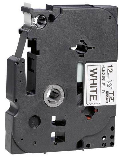Brother TZe-FX231 flexible tape TZ-FX - 12mm, sort tekst, hvid tape - TZe-FX, TZ-FX TZe-FX231.
