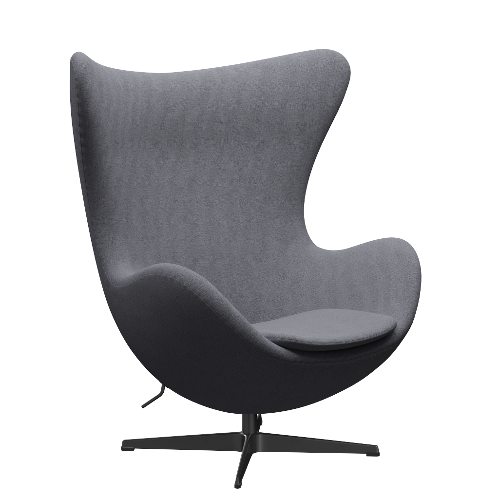 3316 Ægget loungestol, stel i sort af Arne Jacobsen Christianshavn - 1171 Light Grey - Jacobsen Plus
