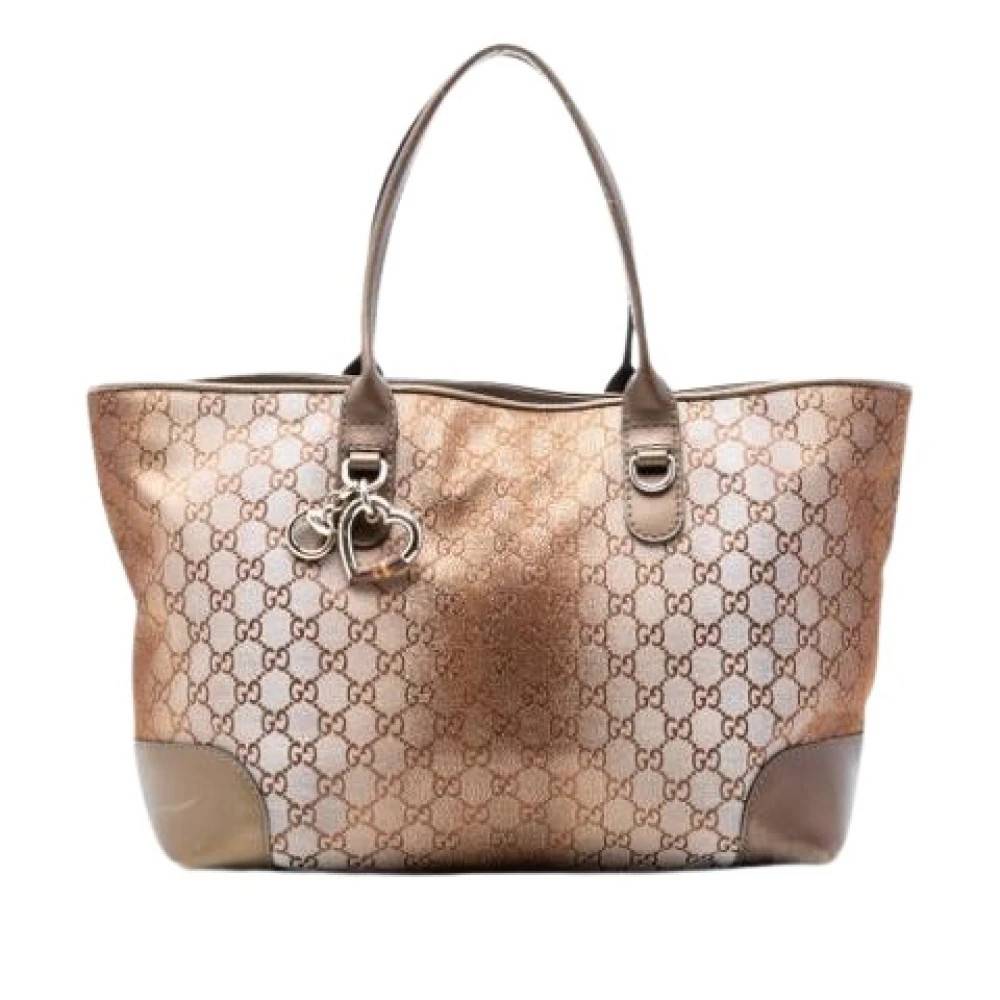Gucci Vintage Pre-owned Heart Bit Tote Bag - Vintage - Dame - Brun - ONE SIZE - Læder
