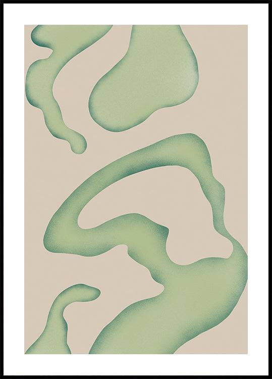 Flowing Green Essence Poster (70x100cm) - Plakater > BD