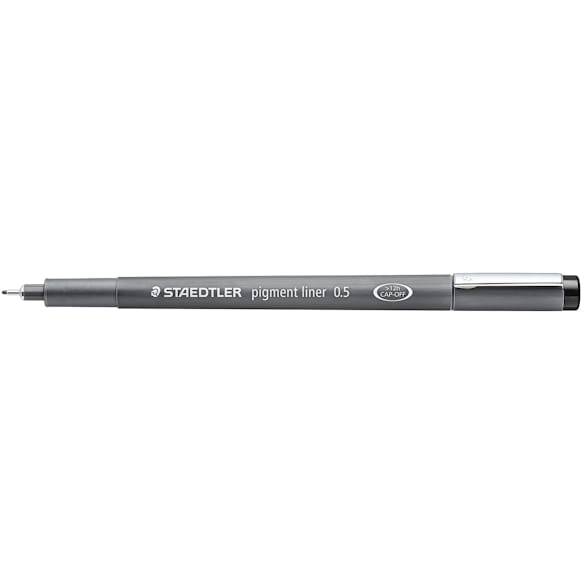 Fineliner pigment liner 0,5mm svart 10st