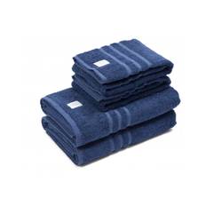 Kosta Linnewäfveri 2-pack Frottéhandduk 50x70 cm Marinblå - Handduk Blå Tyg