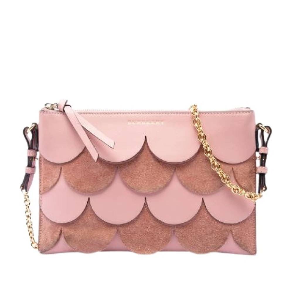 Burberry Vintage Pre-owned Suede Shoulder Bag - Vintage - Dame - Lyserød - ONE SIZE - Uld