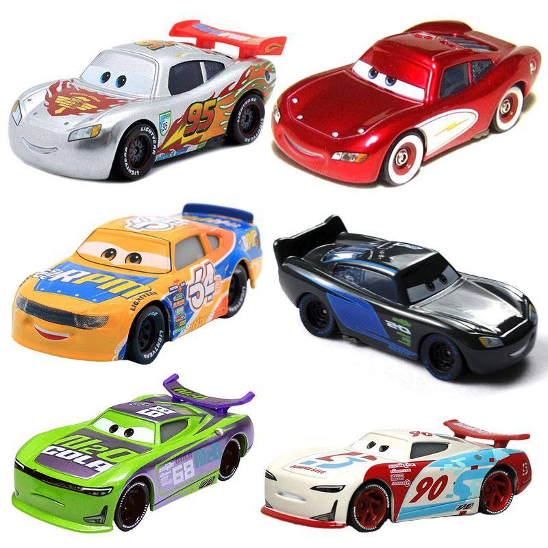 Disney Pixar Bilar Blixten McQueen legeringsbilmodell kärleksversion silver Blixten McQueen sällsynt barnleksaksbil julklapp