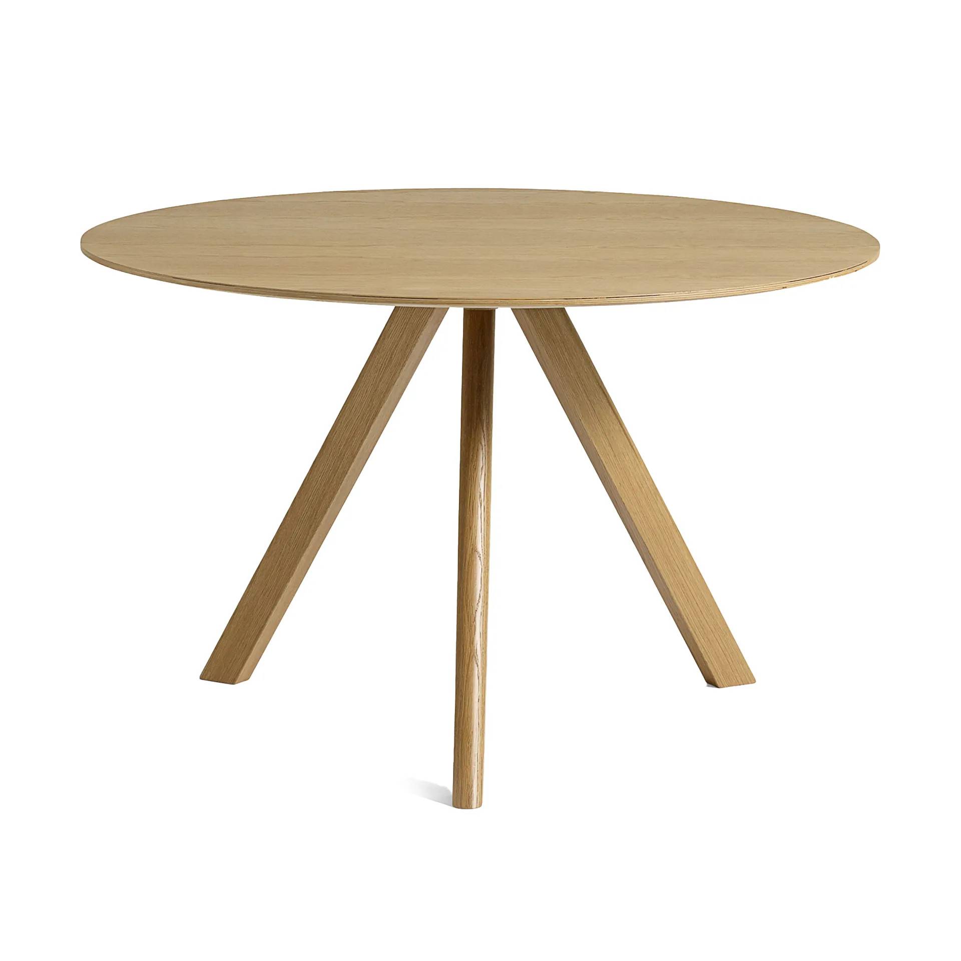 HAY CPH20 2.0 matbord Ø120 cm Lacquered oak-oak veneer - Vit