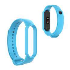 Xiaomi Mi Smart Band 6 / 5 glossy silicone watch band - Sky Blue - blue