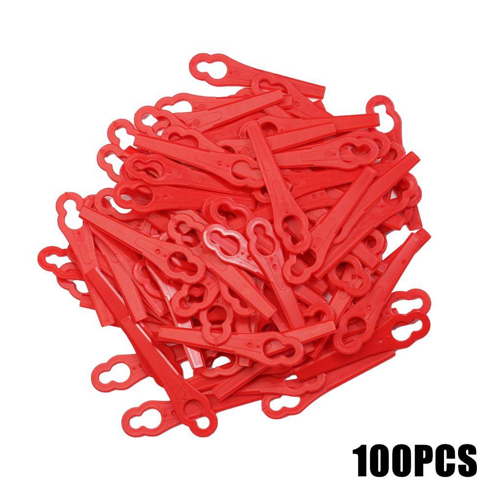 100pcs Strimmer Blades Plastic Grass Cutting Blade Durable Grass Trimming Machine Blade for Cordless Grass Trimmer