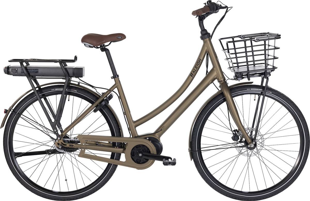 Raleigh Sussex E2 Sand - 374 Wh/10,4 Ah Batteri - 48 Cm Elcykel Centermotor - Sand