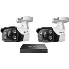 Tp-link Vigi C340 2.8mm 4mp Outdoor Bullet Camera 2stk + 1 Vigi Nvr1004h 4-channel Poe Nvr