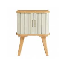 TYSVA Sengebord i bambus og MDF H58,5 x B45 x D45 cm - Natur/Creme