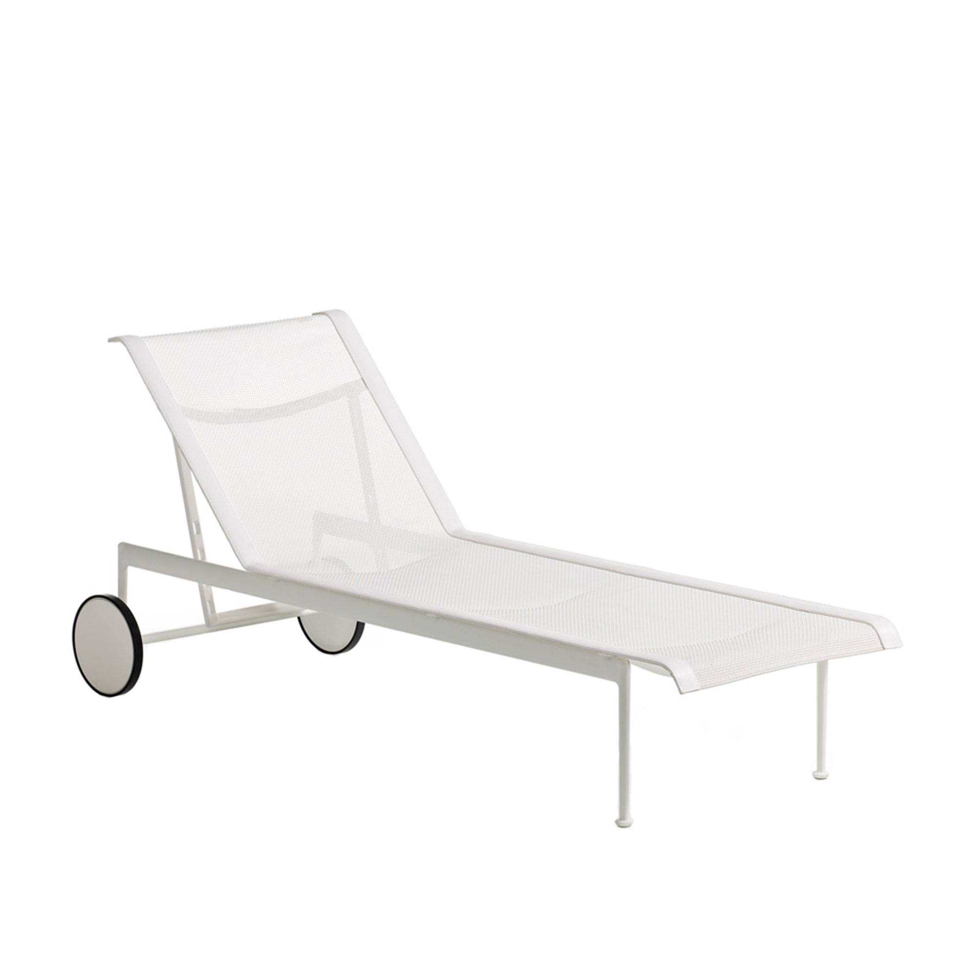 Knoll - 1966 Adjustable Chaise Lounge, Vit - Solstolar - Richard Schultz - Metall