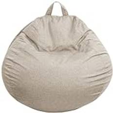 bananair - Sittsäck med skumstoppning - mjuk och bekväm - tvättbart överdrag - praktisk och lätt att bära - sittsäck för hela familjen (105 x 85 cm, beige)