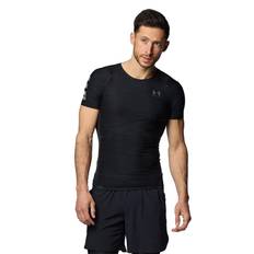 UA Heat Gear Armor Compression Novelty Short Sleeve Shirt Training Black L Men's