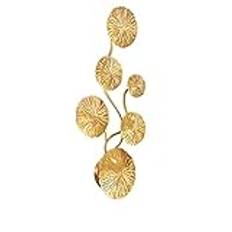 Anslut väggkonter, koppar luster guld lotus blad vägg lampa vintage retro sängen vardagsrum konstdekor hem belysning vägg sconces g4 glödlampa (färg: 4 huvud, storlek: varmt ljus)