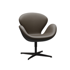 Arne Jacobsen Svanen - Stof/læder - Hallingdal stof / Børstet aluminium