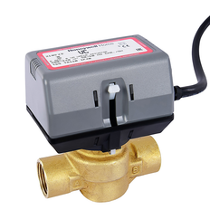 Honeywell VC 2-vejs zoneventil - 3/4'' 230 V aux switch, 2-leder + nul. ON/OFF. Kvs. 5,4 m3/t, 95C