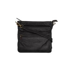 Klassisk Crossbody - Skind Skuldertaske - Black