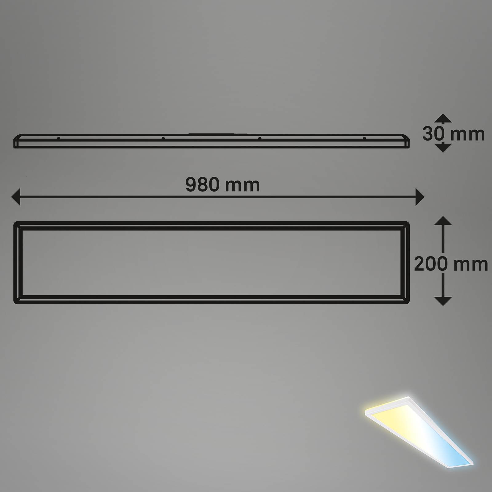 Briloner Smart taklampa Tava, dimbar, Vitt / opal, Vardagsrum / matsal, Syntetmaterial, Modern, Smarta hem taklampa