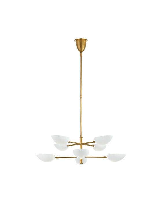 Graphic Large Two-Tier Chandelier Antique Brass